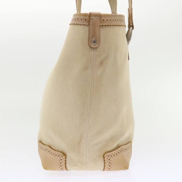 BURBERRY Blue Label Tote Bag Canvas Beige Auth cl708 - Picture 4 of 16